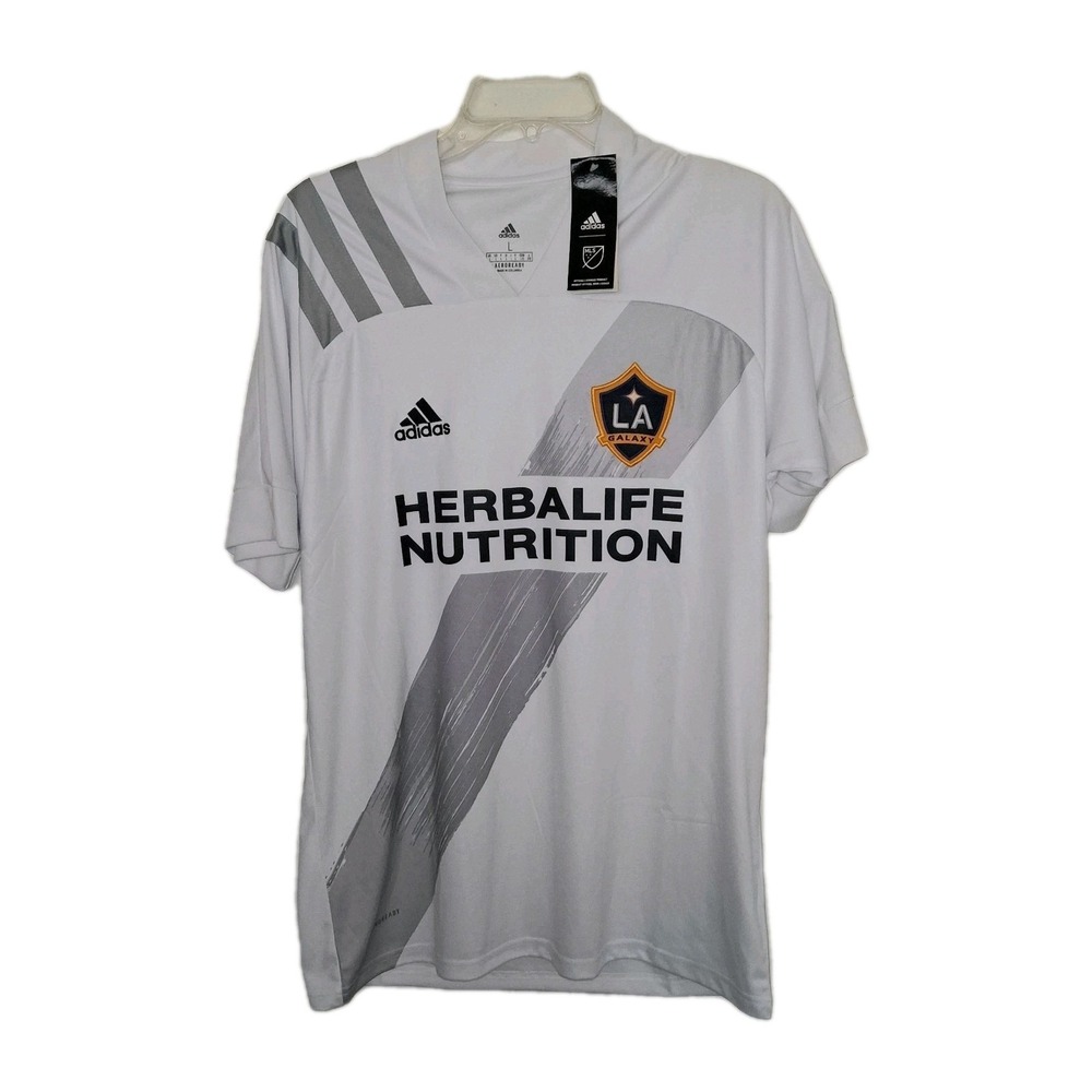 NOS LA Galaxy Adidas Men's Size Large 20/21 Home Jersey White P95985 $130.00